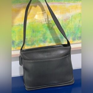 Coach Bleeker Shoulder Bag Purse 9130 Gray Leather Nickel Costa Rica Vintage Y2K